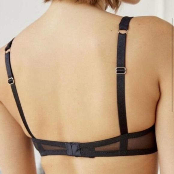 Thistle and Spire Carina Black Lingerie Bra Women's 32C Studded Balconette NWT - Picture 3 of 10